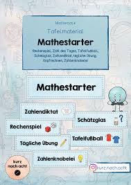Mathestarter Tafelmaterial Unterrichtsmaterial In Den Fachern Fachubergreifendes Mathematik In 2020 Mathe Unterrichten Mathe Matheunterricht
