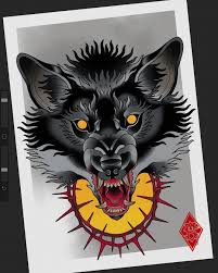 Kartinka Svobodna Neotraditional Newtrad Tattoo Flash Wolf Wolftattoo Sketch Painting Drawing Ipadprotat Wolf Tattoos Wolf Sketch Wolf Tattoo Design