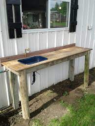 An outdoor sink is great for campsites and outdoor cooking, and far outweighs your own kitchen when it comes to cleaning fish. Outside Garden Sink Outdoor Garden Sink Garden Sink Outdoor Sinks