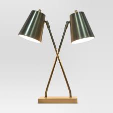 Beautiful light from the 70s. Olson Two Head Desk Lamp Brass Project 62 Modern Desk Lamp Task Lamps Lamp
