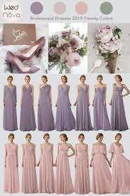 2019 Trendy Colors Bridesmaid Dresses Blue Lace Dress Bohemian Mauve Dress Che Bridesmaid Dresses Long Chiffon Lace Bridesmaid Dresses Cheap Bridesmaid Dresses