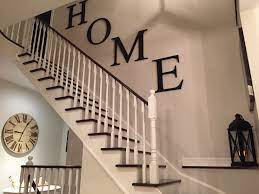 Pictures of decorated staircase walls. Modern Farmhouse Stairway Staircase Wall Decor Stairway Decorating Decorating Stairway Walls