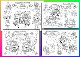 Shimmer And Shine Coloring Pages Shimmer And Shine Birthday Party Coloring Pages Pdf File Coloring Books Coloring Pages Paw Patrol Coloring