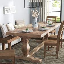 Gertrude Solid Wood Dining Table Rustic Farmhouse Dining Table Farmhouse Dining Room Table Dining Table In Kitchen