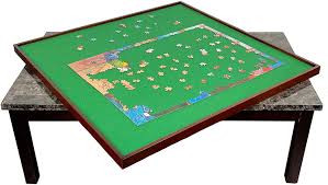 The middle, the main area is large enough to hold a 1500 piece jigsaw puzzle and each drawer is perfect for organizing based on colors, size, or however. Buy Mary Maxim Square Jigsaw Puzzle Table Spinner Puzzle Tables For Adults Puzzle Board For Storage Felt Mat 34 X 34 Puzzle Holder Keeper Up To 1500