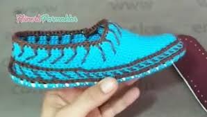 Erkek Cocuk Ev Ayakkabisi Patik Yapimi Turkce Videolu Hunerliparmaklar Patikler Tig Isleri Orgu
