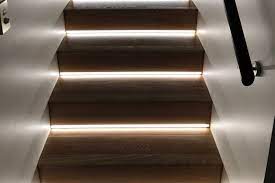 Led Strip Lights Set Into Stair Risers Astrum Lighting And Design