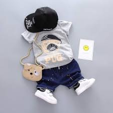 Erkek Giysileri 2 Adet Takim Yaz Pamuk Karikatur Pug Kopek T Shirt Kazak Tops Pantolon Cocuk Kostumleri Rah Cocuk Giyim Oglan Cocugu Kiyafetleri Pug Kopekler