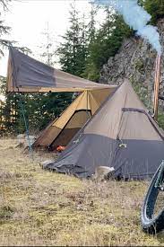 Twinpeak Awning Tent 5p With Wood Stove Jack Tent Winter Camping Fishing Tent