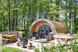 Hot tubs in the woods, with stunning views, for family holidays, big enough for group gatherings. Catgill Farm Camping Glamping Bolton Abbey