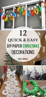 12 Easy Diy Paper Christmas Decorations Diy Christmas Decorations Easy Paper Christmas Decorations Paper Decorations Diy