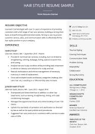 hair stylist resume sample & writing