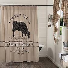 Burlap black check placemat fringed set of 6 12x18. Vhc Brands Bath Window Shower Curtains