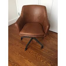 The helvetica chair brings a simple, streamlined style to workspaces. West Elm Helvetica Leather Office Chair Aptdeco
