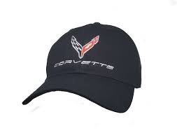 Corvette Logo On Big Black Adjustable Cap