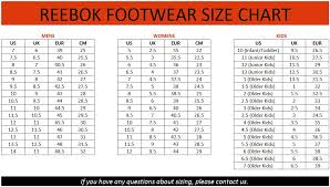 Reebok Shoe Size Guide Nike Mens Shoe Sizes Nike Mens