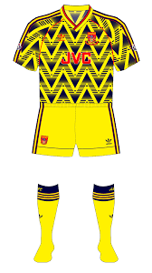 Arsenal's legendary striker ian wright called time on his illustrious career in 2000 at the age of 37 after a spell playing in league one with burnley. Arsenal 1991 1992 Adidas Away Kit Yellow Shorts Ian Wright Hat Trick 01 Museumofjerseys Com
