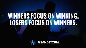 Attitude, the difference between winners and losers. i believe there's an inner power that makes winners or losers. Quote Of The Day 568 Winners Focus On Winning Losers Focus On Winners Steemit