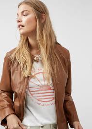 Zip Leather Jacket Plus Sizes Violeta By Mango Canada Zipped Leather Jacket Leather Jacket Clothes