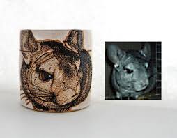 Small oak photo pet cremation urn. Sale Rabbit Urn Pet Urn Small Pet Custom Pet Portrait Etsy Pet Urns Pet Urns Dogs Small Pets