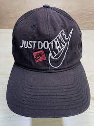 Nike Snapback 90 S Just Do It Vintage Hat Black Cotton Etsy Hats Vintage Vintage Nike Black Cotton