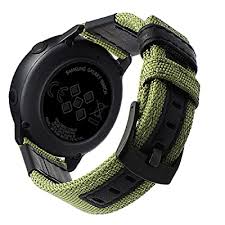 What size band does the galaxy watch use? Buy Loxan For Samsung Active 2 Watch Bands Breathable Nylon Sport Replacement Strap With Stainless Steel Black Clasp For Galaxy Watch Active 2 44mm And 40mm Army Green Online In Qatar B07pvdrcwj