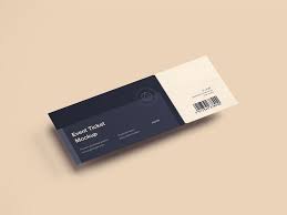 Simple Ticket Mockup Ticket Design Event Tickets Design Free Mockup