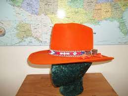 Vintage Orange Cowboy Hat Western Hat Rockmount Ranch Wear Sz Etsy Western Hats Cowboy Hats Hats