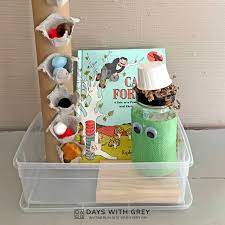 This post contains affiliate links. Caps For Sale Preschool Activity Days With Grey