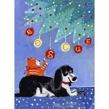 Rescue Buddies Holiday Cards Dog Christmas Card Cat Christmas Cards Christmas Dog