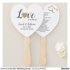 Love Is In The Air Wedding Program Fan Zazzle Com Wedding Program Fans Wedding Programs Wedding Fans