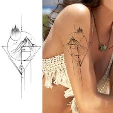 Maybe you would like to learn more about one of these? Laroi 9 Sheets Black Mountain Minimalist Women Temporary Tattoo Stickers For Men Body Legs Forest Geometric Star Planets Sea Waterproof Tattoo For Children Space Summer Style Fake Arm Tatoos Adults Buy Online