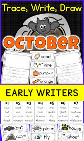 October Early Writers Writing Center Writing Activities Writing