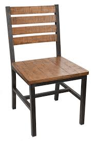 Elliot Collection Weathered Iron Chair With Distressed Oak Seat And Back Restaurant Tables And Chairs Restaurant Furniture Balcony Table And Chairs