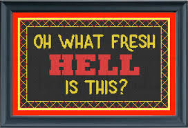 1 pdf included chart symbols: What Fresh Hell Is This Counted Cross Stitch Pattern Pattern Only Pixelstitchstudio