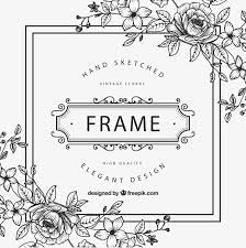 Fronteira Black Black Vector Decoracao Imagem Png E Psd Para Download Gratuito Flower Frame Frame Vintage Floral Frame