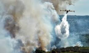 Για την φωτιά κινητοποιήθηκαν επίγειες και εναέριες δυνάμεις. Wcp2yomgocahgm