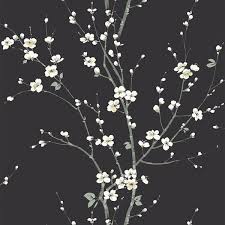Background black space texture abstract dark night future moon. Floral Wallpaper Gentle Monterey 294833 Flowers Black White Living Room
