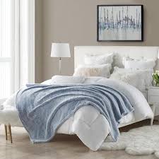 Over 20 years of experience to give you great deals on quality home products and more. Swift Home 60 In X 70 In Blue Super Plush High Pile Faux Fur Oversized Throw Blanket Shthw1 002 Bl The Home Depot