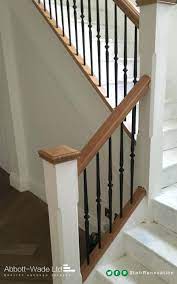 Banister Def All Change At St Life Entry Wades Spindles In Black With White Stop Newel Posts A Stair Railing Design Interior Stair Railing Indoor Stair Railing