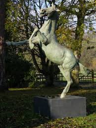 A large scale animal bronze can become a unique signature element for your residence. Bronze Resin Sculpture By Sculptor Priscilla Hann Titled Horse 4 Sandiacre Large Bronze Resin Rearing Horse P Horse Sculpture Horses Outdoor Sculpture