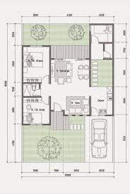 Denah Rumah Minimalis Type 70 1 Lantai Denah Rumah Desain Rumah Rumah Minimalis
