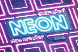 Make your own images with our meme generator or animated gif maker. Neon Animated Sign Creator Mock Up By Rebrandy For Photoshop Purchase Download And Use