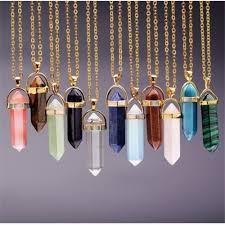 Details About Natural Quartz Gemstone Pendant Necklace Healing Chakra Stone Jewelry Women Men Crystal Necklace Healing Natural Stone Pendant Stone Pendants