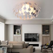 Perfect for almost every room in the house, flush mount lighting is the workhorse of the stylishly decorated home without being obtrusive or encroaching on living space. Black White Cage Semi Flush Light 3 Light Contemporary Metal Ceiling Light For Living Room Beautifulhalo Com