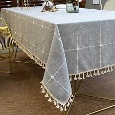 Amazon Com Tewene Table Cloth Wrinkle Free Stitching Tassel Round Tablecloth Cotton Linen Round Table Cloths Was In 2020 Table Cloth Round Tablecloth Driven By Decor