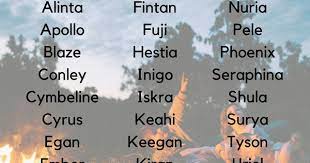 Names Meaning Fire Are Full Of Warmth Book Names Names With Meaning Character Names