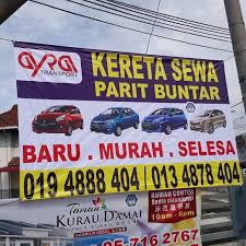 Alhamdulillah terima kasih semua customer customer kami anda yang mencari kereta sewa di kawasana kerian jom sewa kereta dengan kami di ayr car. Anda Ada Ternampak Banner Ayra Car Rental Parit Buntar Facebook