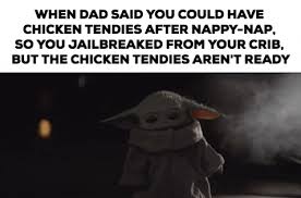 Did he see me yet? Happy Birthday Star Wars Gif Baby Yoda Rehare