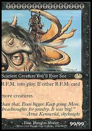 Magic the gathering, magic cards, singles, decks, card lists, deck ideas, wizard of the coast, all of the cards you need at great prices are customers who purchased unglued: B F M Big Furry Monster Right Unglued Magic The Gathering Single Wizards Cupboard